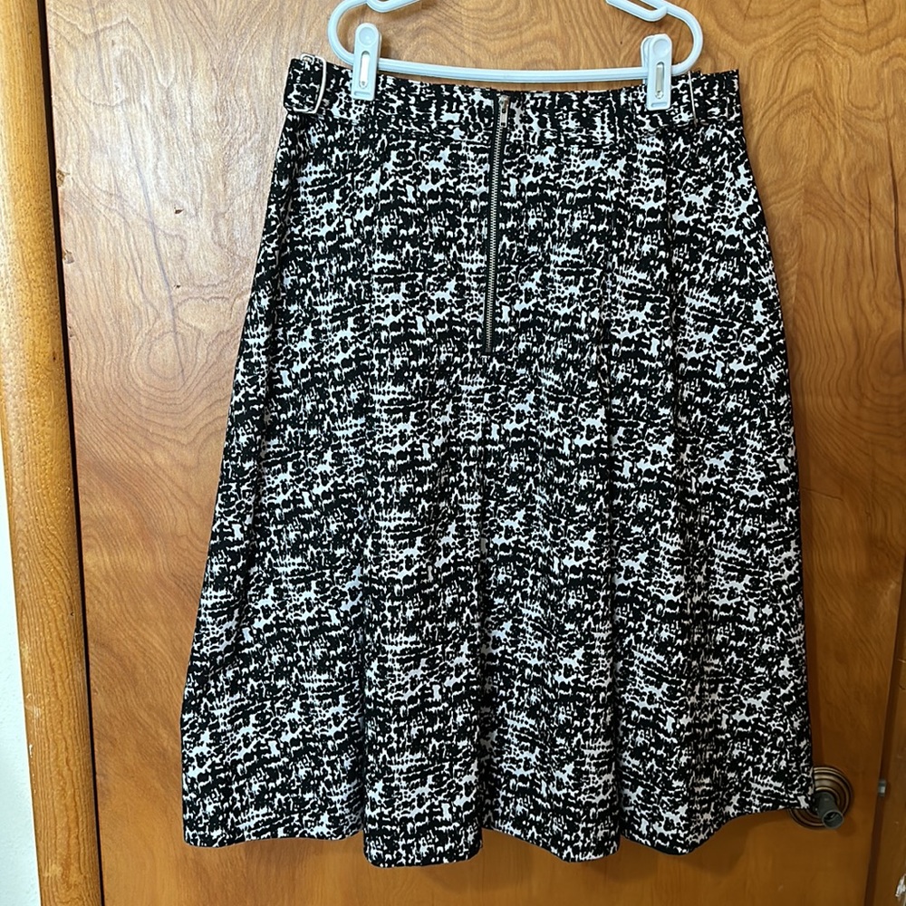 H&M a-line skirt size 12 nwt black/white - Picture 2 of 4